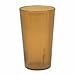 32 oz. (Ounce) Restaurant Tumbler Beverage Cup, Stackable Cups, Break-Resistant Commmerical Plastic, Set of 4 - Amber