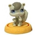 2009 McDonalds Happy Meal Toy Hasbro Littlest Pet Shop #6 Grey Squirrel in Pink Cage Bobblehead Figurine