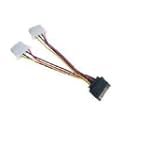 Nilox SATA 15pin - 2x 5.25" 4pin, M/F...