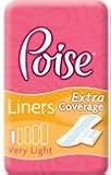 Poise Extra Coverage Liners - Very Light -- 192 Per Case