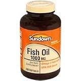 Fish Oil 1000 Mg Dietary Supplement Softgels, By Sundown - 200 Softgels