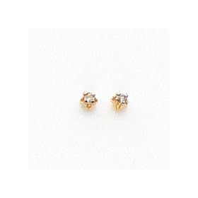 Click here to buy ~ Mindy Harris 14 KT Diamond Child Prong Earrings by Mindy Harris.