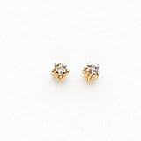 ~ Mindy Harris 14 KT Diamond Child Prong Earrings