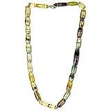 Semi Precious Gemstone Necklace In Flourite Gem stones Indian Style 17 "