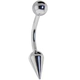 Silver SPIKE Belly Ring