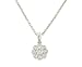 Flower Design Round Diamond Pendant on Chain .36cttw