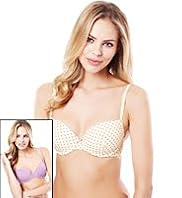 2 Pack Cotton Rich Assorted Padded T-Shirt A-DD Bras