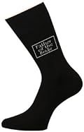 Father Of The Bride Luxury Black Cotton Wedding Socks Favour Gift Size 6 - 12