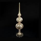 Sarabella Hand-Painted Angel on Glass Vintage Finial Christmas Tree Topper 19"