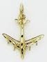14kt Solid Yellow Gold Airplane Charm -C463