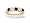 14K Yellow Gold Genuine Round Black Onyx and Diamond Ring - Size 4