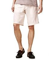 Linen Blend Plain Shorts
