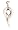 BICO AUSTRALIA JEWELRY (E243) INVERTED FLAME - ENJOYS SOLITUDE DEEPLY INTROSPECTIVE, Silver - Comes with a Generic 18 inch (to 20in) Adjustable 4mm Black Rubber Necklace.