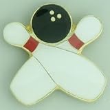 Crossed Pins Bowling Lapel Pin