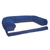 Caddis Pet Poly-Suede Beasley's Couch in Blue (Large, 30W X 40L X 12H)