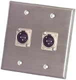 PROCO WP2010 (2) XLR MALE WALLPLATE DUAL GANG