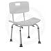 Drive Deluxe Aluminum Adjustable Height Bath Bench - With Back