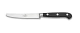 Consigli Round Saw Tip 4-Piece Black Resin Handle Steak Knife, 4-1/3-Inch Blade