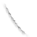 14k White Gold 1.2mm Diamond-Cut Singapore Chain Necklace - 16"