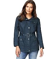 Indigo Collection Pure Cotton Belted Waxy Coat