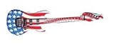 4th of July Stars & Stripes Inflatable Guitar 42 inch (1 Dozen)