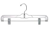 Clear 14" Pant/Skirt Hangers [ Bundle of 25 ]