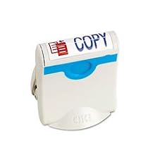 U. S. Stamp & Sign Clik! Premium Two-Color Message Stamp, "Copy," Pre-Ink/Re-Ink, Blue/Red (4705)