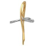 Forzieri 18K Gold Yellow & White Gold Cross Pendant with Diamonds