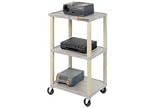 Plastic Utility Cart 3 Shelves Putty