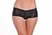 Black Shiny Lycra Fabric Booty Shorts - SHINY Lycra