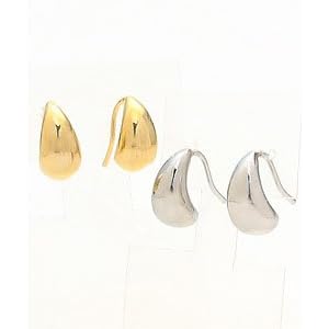 【クリックで詳細表示】ひっかけメタルしずく型ピアス(S) ゴールド