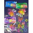 Set of Four Packs of 24 Pc Silly Shaped Mini Bandz Rings*Includes 1 Pack Of Princess*Dino*Fantasy and Summer