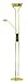 Kitchen & Housewares : Mother And Child Floor Lamp Antique Brass 1X300 And 1X50 Watt Halogen Lamps. Dimmer Controlled