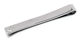 Stainless steel tie-slide with cross accent
