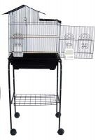 Brand New Bird Cage Vila Top 18x14x46 With Stand On Wheels,BLK