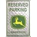 Reserved Parking John Deere (Diamond Plate Style)