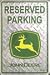 Reserved Parking John Deere (Diamond Plate Style)