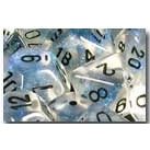 Polyhedral 7-Die Borealis Dice Set - Aquerple with Black