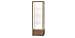 Monarch Series Floor Display Case Base Color: Beige Stone, Frame Color: Champagne Gold, Case Backing: White Laminate