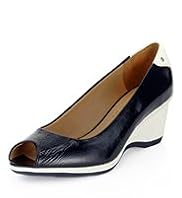 Footglove™ Original Leather Peep Toe Sporty Wedge Shoes