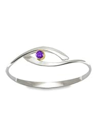 Ed Levin, Sensational Swing Bracelet, Amethyst, .925 Sterling Silver & 14K Gold, Sizes S - L, Expandable