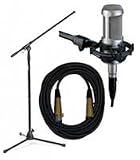 Audio Technica AT3035 Condenser Microphone - Package with Boom Stand and Cable
