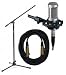 Audio Technica AT3035 Condenser Microphone - Package with Boom Stand and Cable