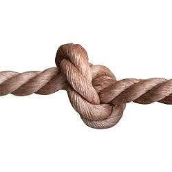 Manila Leather - Seat Climbing Rope - Knots Every 18