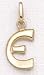 14kt Solid Yellow Gold Initial E Charm - LET150E