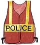 POLICE Orange REFLECTIVE Traffic Safety Vest *One Size Fits All*
