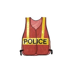 POLICE Orange REFLECTIVE Traffic Safety Vest *One Size Fits All*