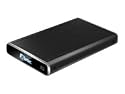 FANTEC MD-26U3 USB 3.0 750GB 6,35cm 2,5Zoll Externe Super Speed Festplatte Inkl. Kunstleder Etui Schwarzes gebuerstetes Aluminium