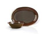 Gourmet Basics by Mikasa Mira Collection Amber Dinnerware Serving set 2-pc.