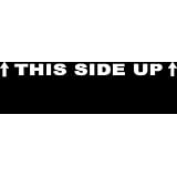 24 White this side up vinyl windshield vinyl decal sticker ford jeep chevy dodge 
